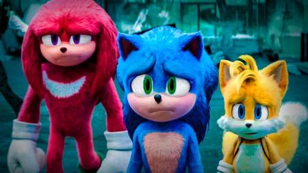 Sonic the Hedgehog movie trio Knuckles, Sonic, and Tails.
