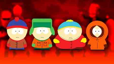 Stan, Kyle, Cartman and Kenny from South Park