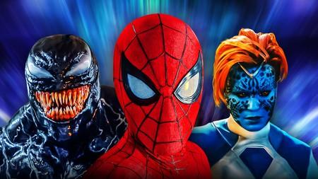 Venom, Spider-Man, Mystique.