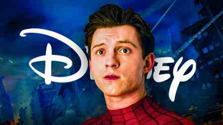 Tom Holland as Spider-Man, Disney logo