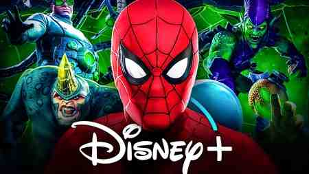 Spider-Man, Marvel villains, Disney Plus logo