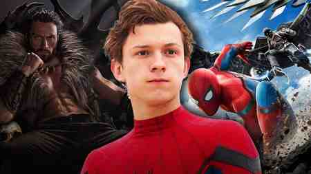 Kraven the Hunter, Tom Holland as Spider-Man, Spider-Man Homecoming poster.