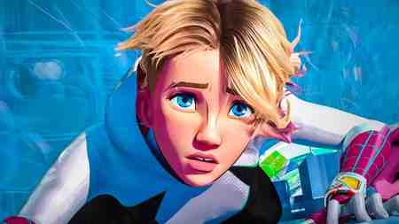 Gwen Stacy in Spider-Verse movie scene