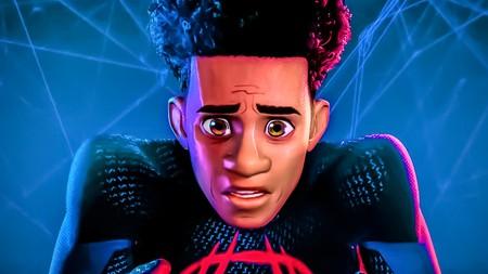 Spider-Verse movie screencap of Miles Morales up close
