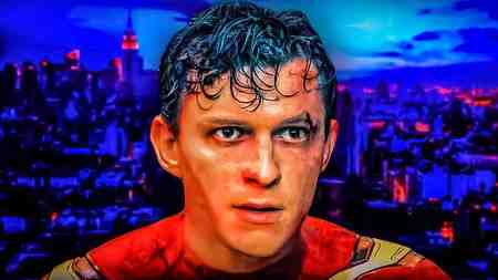Spider-Man, played by Tom Holland, with no mask