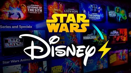 Star Wars Disney Plus logos wallpaper