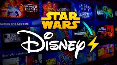 Star Wars Disney Plus logos wallpaper