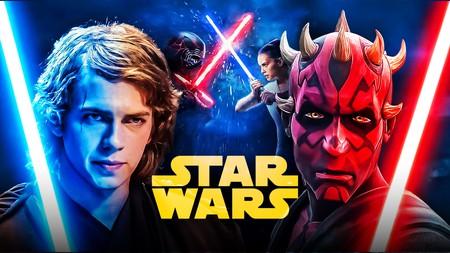 Anakin Skywalker, Star Wars logo., Darth Maul.