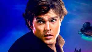 Solo a Star Wars Story photo of Han Solo's face