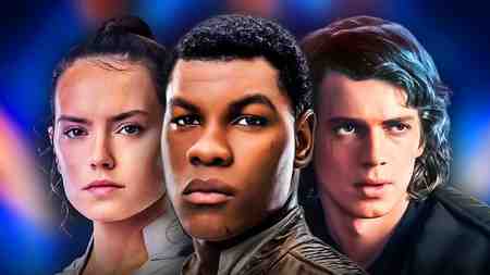 Rey, Finn, Anakin