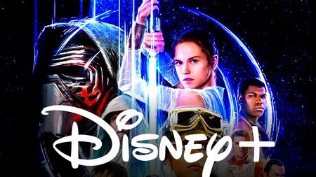 Kylo Ren, Daisy Ridley as Rey, John Boyega as Finn, Disney+ logo