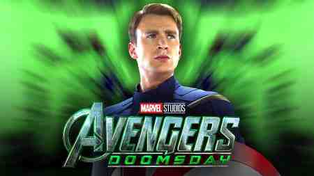 Avengers: Doomsday logo, Chris Evans as Steve Rogers.