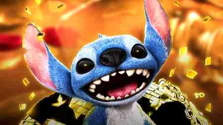 Stitch from the live-action Lilo and Stitch movie, broken discoball
