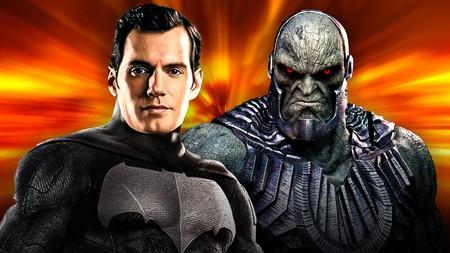 Henry Cavill in Batman costume alongside Darkseid.