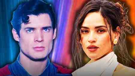 David Corenswet as Superman and Adria Arjona.