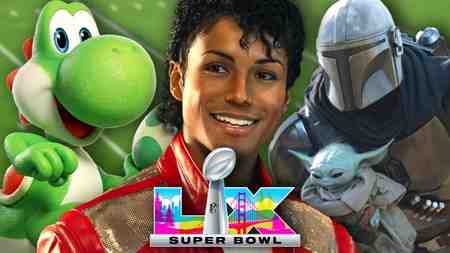 Yoshi, Michael Jackson, Mandalorian and Grogu, Super Bowl Logo