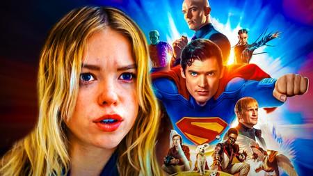 Supergirl Milly Alcock and Superman movie poster