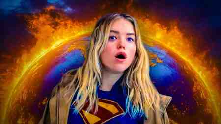 Supergirl Milly Alcock in front of world in space
