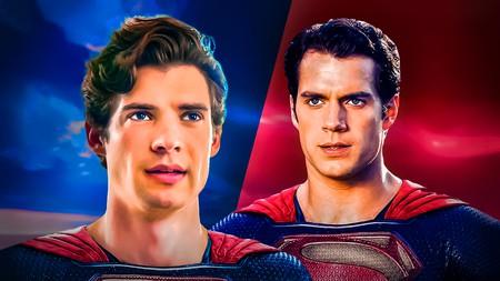 Superman David Corenswet and Henry Cavill in costume