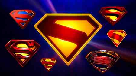 Superman symbol logos from movies and TV