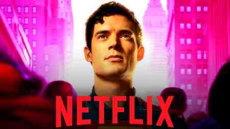 David Corenswet as Superman, Netflix logo