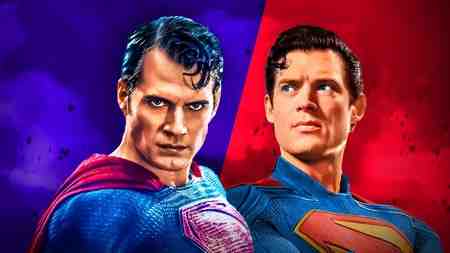 Henry Cavill and David Corenswet as Superman