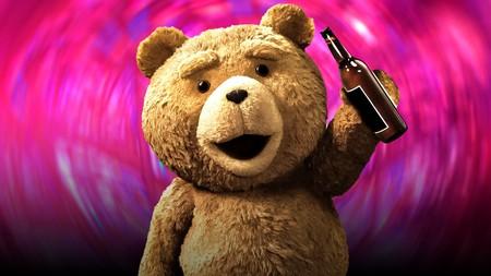 Ted from 'Ted' series holding a bottle of beer.