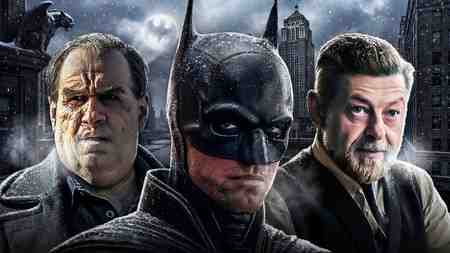 Penguin, Batman, Alfred.