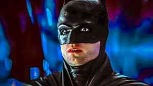 Robert Pattinson as Batman in cowl