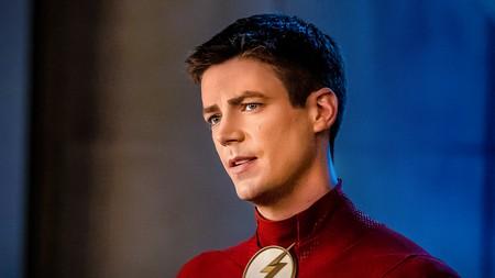 Grant Gustin as The Flash, in costume without his mask