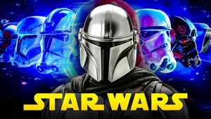 The Mandalorian, Stormtrooper helmets, Star Wars logo