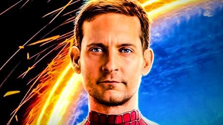 Tobey Maguire as Spider-Man with no mask