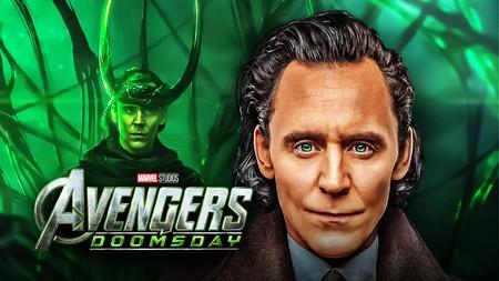 Tom Hiddleston as Loki, Avengers: Doomsday logo.