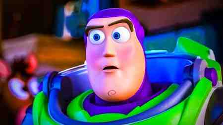 Buzz Lightyear face in Toy Story