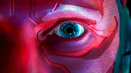 Paul Bettany's Vision eye close up