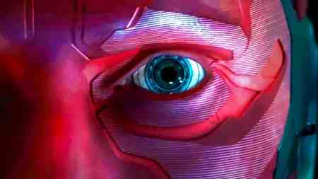 Paul Bettany's Vision eye close up
