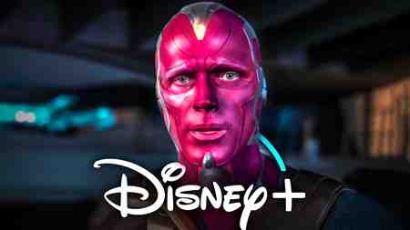 Vision played by Paul Bettany, Disney Plus logo