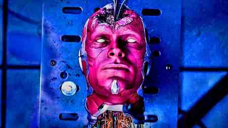 Paul Bettany's Vision head in WandaVision