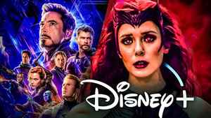 MCU heroes, WandaVision's Wanda, Disney Plus logo