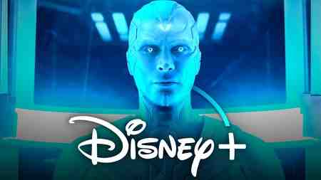 White Vision in WandaVision, Disney Plus logo