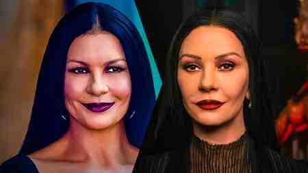 Catherine Zeta Jones as Morticia in Wednesday Season 1 and Season 2 different look transformation