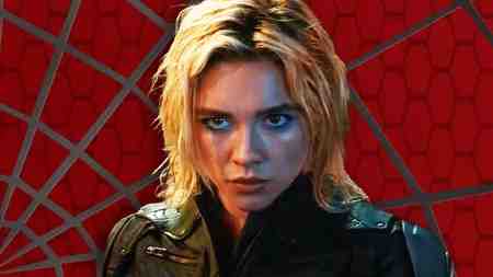 Florence Pugh Yelena Black Widow, Spider-Man Webbing.