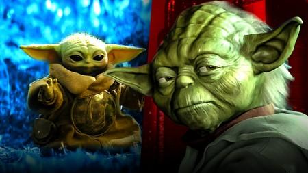 Grogu and Master Yoda.