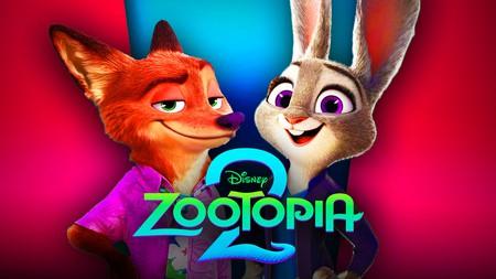 Zootopia 2 logo; Nick and Judy.
