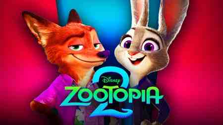 Zootopia 2 logo; Nick and Judy.
