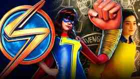 Ms. Marvel logo, Kamala Khan, Iman Vellani as Kamala Khan