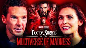 Elizabeth Olsen & Benedict Cumberbatch Kick Off Doctor Strange 2 Press Tour (Photos)