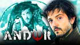 Diego Luna as Cassian Andor, Andor logo