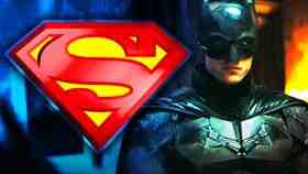 Superman logo, Robert Pattinson as Batman in The Batman