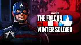 Wyatt Russell's U.S. Agent concept art, The Falcon and the Winter Soldier logo